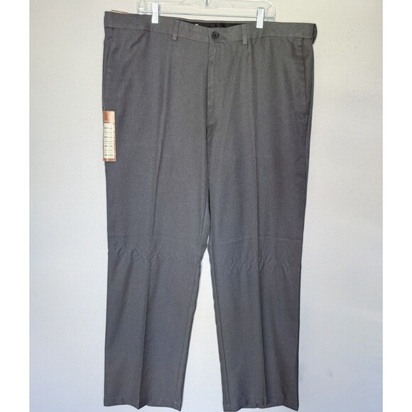 Haggar Cool 18 Performance Dress Pants 42x32 Classic Fit Heather Gray NWT - Picture 1 of 14